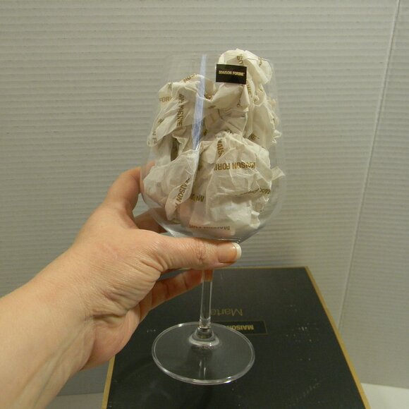 4 Bordeaux Red Wine Glasses/ Czech Crystal/ Maison Forine/ Marta/ New in Box - Picture 5 of 5